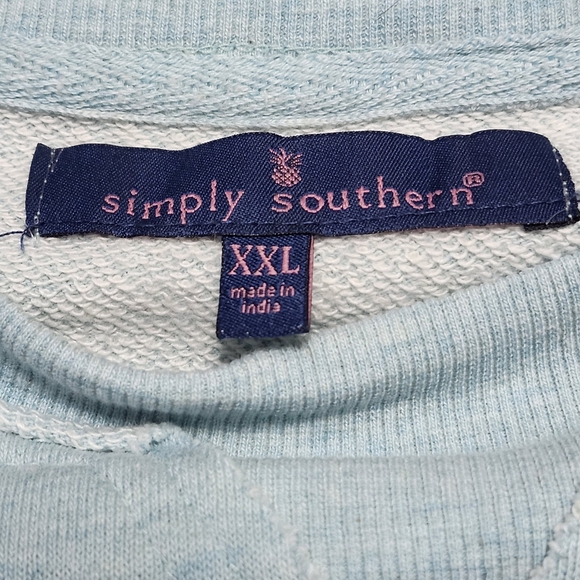 Simply Southern Teal Mandala Turtle Design Sweatshirt EUC - Picture 5 of 9